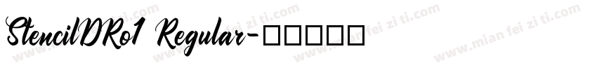StencilDRo1 Regular字体转换